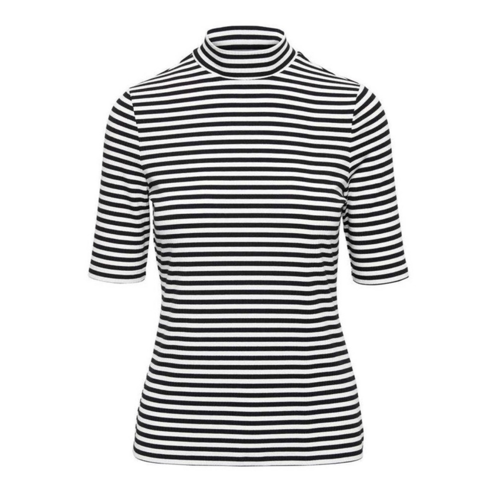 Banana Republic Stripped Mock Neck Top